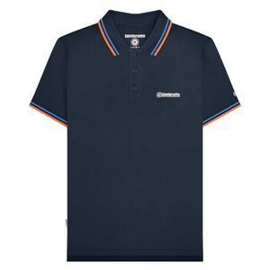 Lambretta Mens SS25 Twin Tip Polo Shirt / Navy/Blue